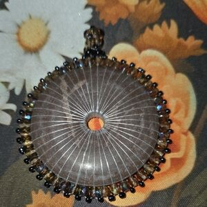 Elegant Brown Stone "Dreamcatcher" Pendant